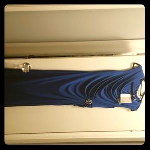 Cobalt blue bowl neck gown